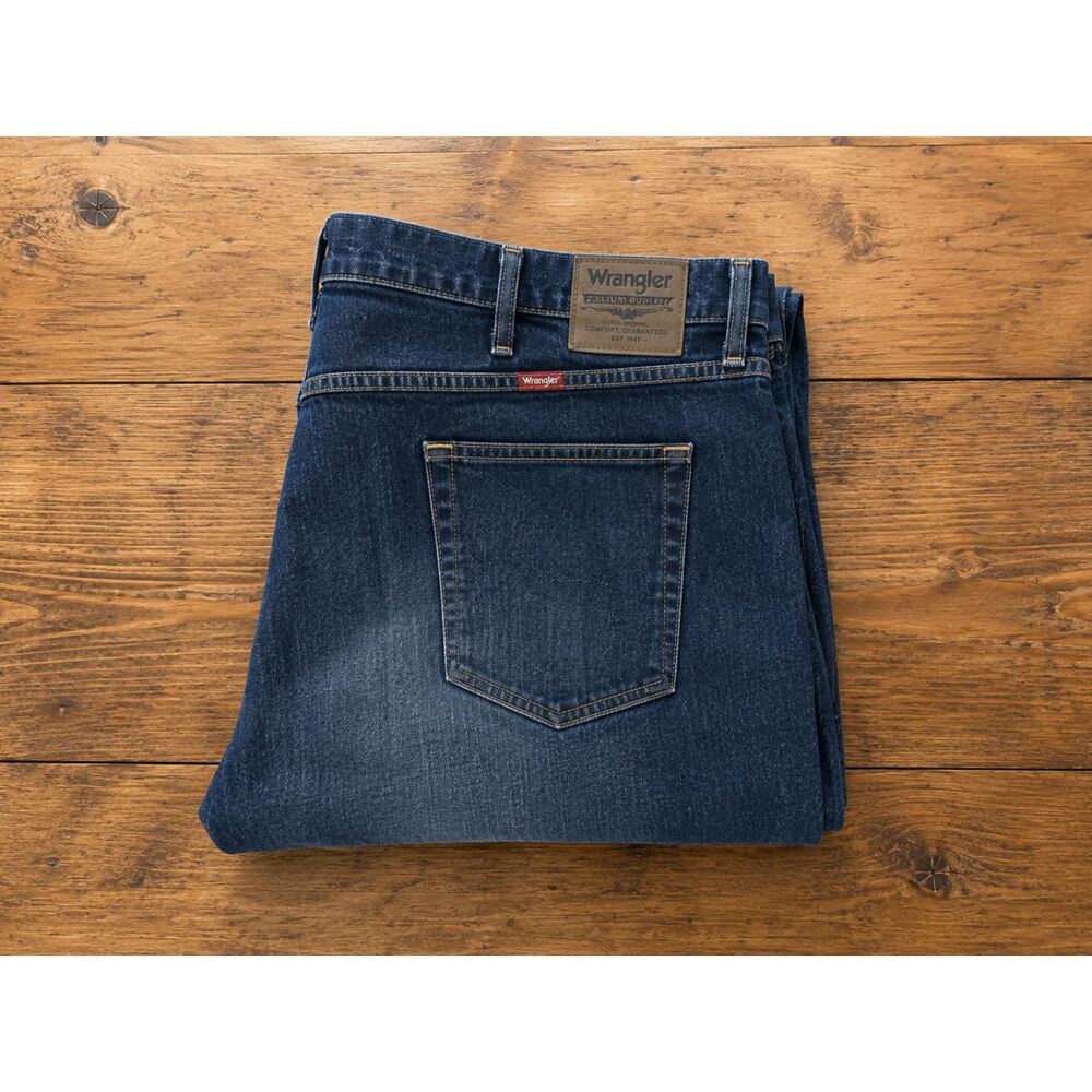 Wrangler Five Star Premium Denim Relaxed Fit Jeans 46x32 NWT 4-Way Flex Dark